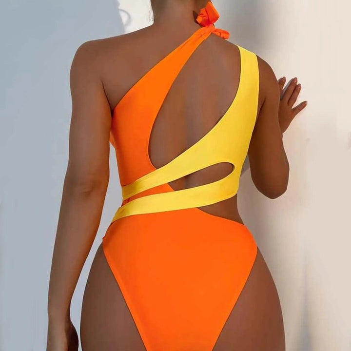 Bikinis One-Piece Swimwear Cut-out One Shoulder One Piece Swimsuit Summer Beach Swimwear Bathing Suit For Women-THAT FASHION STORE