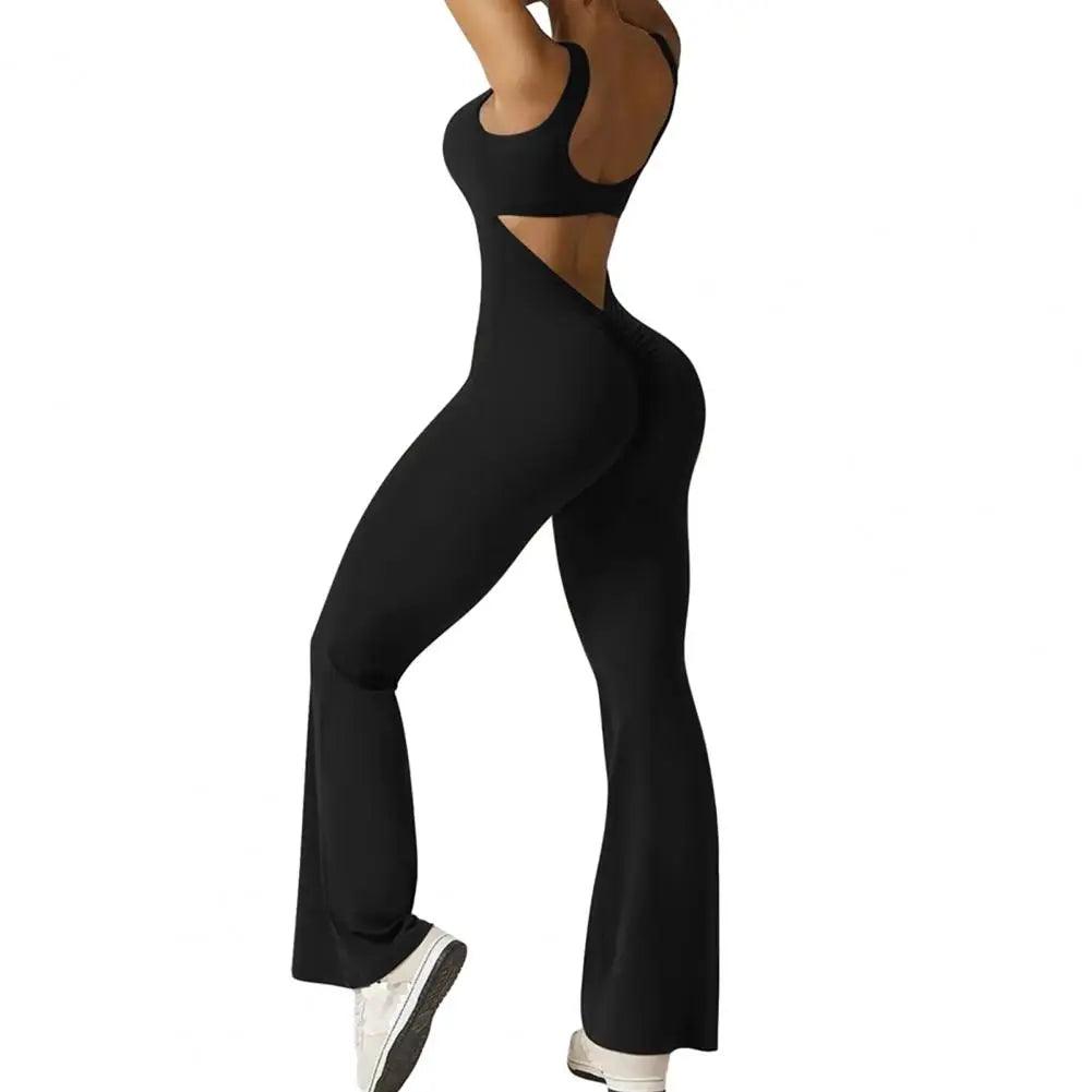 Sexy Back V Jumpsuit Gym Set Women Training Yoga Suit Sportswear Women Sports Jumpsuit Fitness Rompers Stretch Workout Bodysuits-THAT FASHION STORE