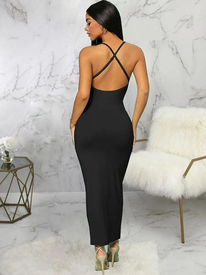 Summer Sexy Dress Women New Fashion Strap Backless Streetwear Casual Sleeveless Bodycon Dress Club Elegant Party Dresses Female-THAT FASHION STORE