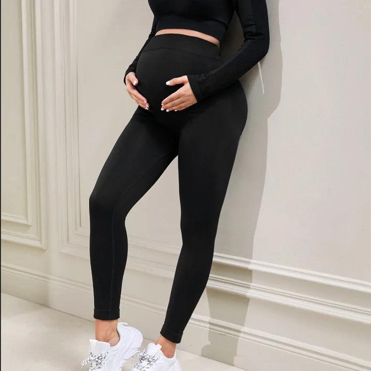 Pregnant Women's Thin Bottoming Pants Spring And Summer New Maternity High Elastic Belly Support Pants-THAT FASHION STORE