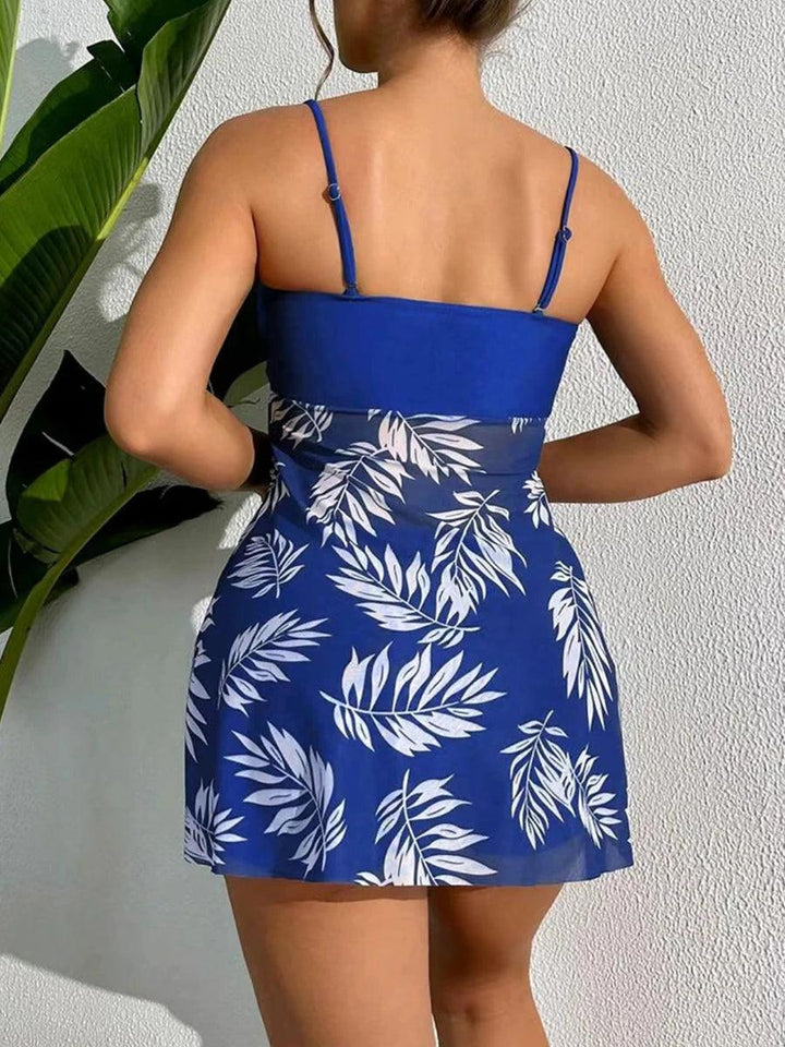 2024 Short Dress Tankini With Shorts Swimsuit Women Swimwear Female Padded Printed Bathing Swim Suit Swimming Beachwear Summer-THAT FASHION STORE