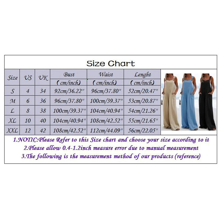 Women Rompers Cotton Linen Loose Jumpsuit Women Casual Solid Color Wide-Leg Pants Button Strap Romper Holiday Beach Overalls-THAT FASHION STORE