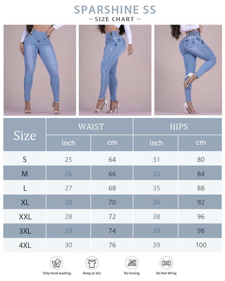 Women'S Tight Fitting Jeans 5 Buttoned Buttocks Eco Leather Tight-Fitting Long Pants-THAT FASHION STORE