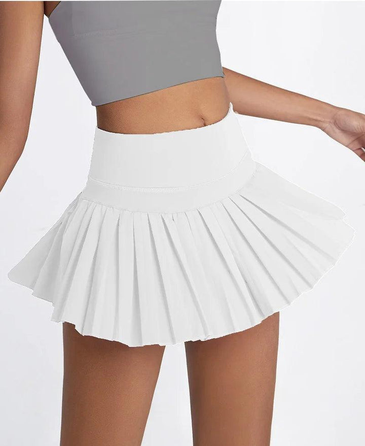 Cloud Hide Safe Tennis Skirts XS-XXL Gym Golf Running Pleated Pantskirt SEXY Women Sports Fitness Shorts Pocket High Waist Skort-THAT FASHION STORE