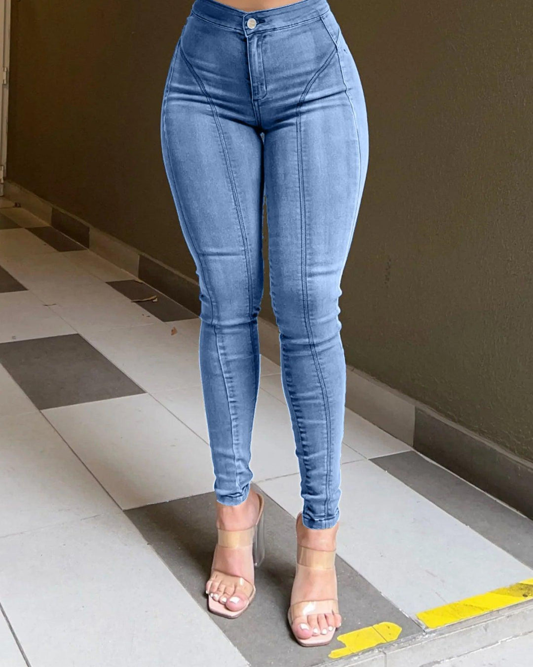 Skinny Jeans Women Mid Waist Fashion Simple y2k Pants 2023 Elegant Korean Style Clothes Pencil Pants Temperament Hot Selling-THAT FASHION STORE