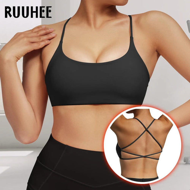 Sports Bra For Fitness Women With Pad Workout Running Tank Top Female Backless Shockproof Breathable Underwear Yoga Bra Women-THAT FASHION STORE