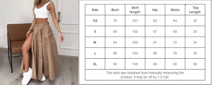 2 Piece Outfit Set Women Spring 2024 New Streetwear Elegant Fashion Sleeveless Tank Top Solid Color Split Skirt Suits for Female-THAT FASHION STORE