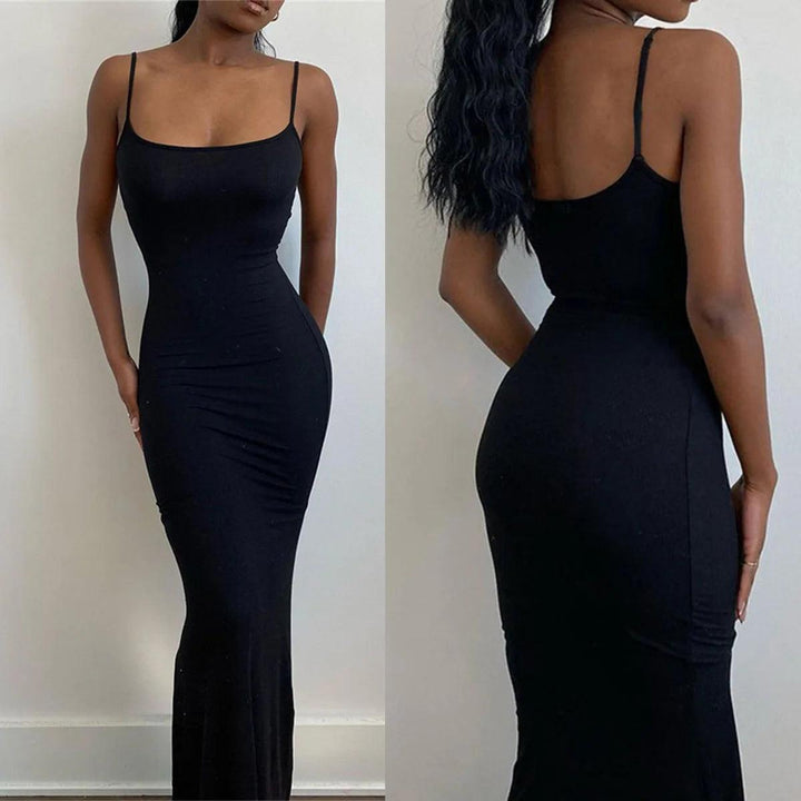 Satin Slip Sleeveless Backless Maxi Dress Women 2024 Y2K Summer Bodycon Elegant Sexy Outfits Ladies Birthday Party Club Sundress-THAT FASHION STORE