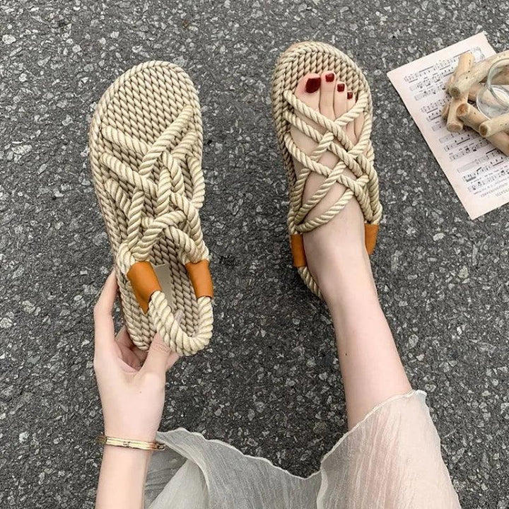 Sandals Woman Shoes Braided Rope With Traditional Casual Style And Simple Creativity Fashion Sandals Women Summer 2024-THAT FASHION STORE