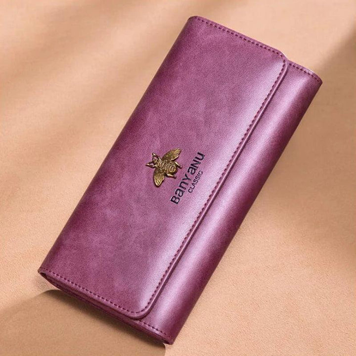 Women Anti RFID Credit Card Purse Business Travel Cow Leather Wallet Elegant Fashion Woman Clutch Bag for Gifts Work Party-THAT FASHION STORE