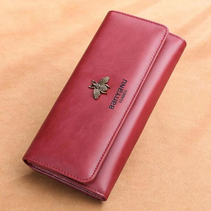 Women Anti RFID Credit Card Purse Business Travel Cow Leather Wallet Elegant Fashion Woman Clutch Bag for Gifts Work Party-THAT FASHION STORE