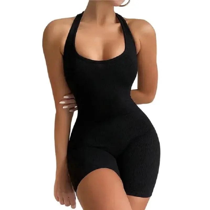 Women Bodysuit Sleeveless GymBackless Jumpsuit Workout Catsuit Bodycon Romper Sportswear Fitness Yoga Suit Sexy One Piece-THAT FASHION STORE