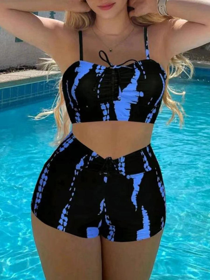 2024 Print String Bikini Swimsuit Women High Waist Shorts Swimwear Female Bathers Bathing Swimming Swim Suit Beachwear-THAT FASHION STORE