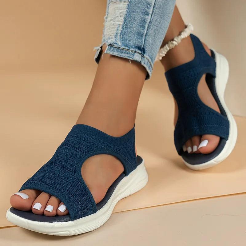 Women Summer Shoes 2024 New Mesh Fish Platform Sandals Women's Open Toe Wedge Sandals Ladies Light Casual Shoes Zapatillas Muje-THAT FASHION STORE