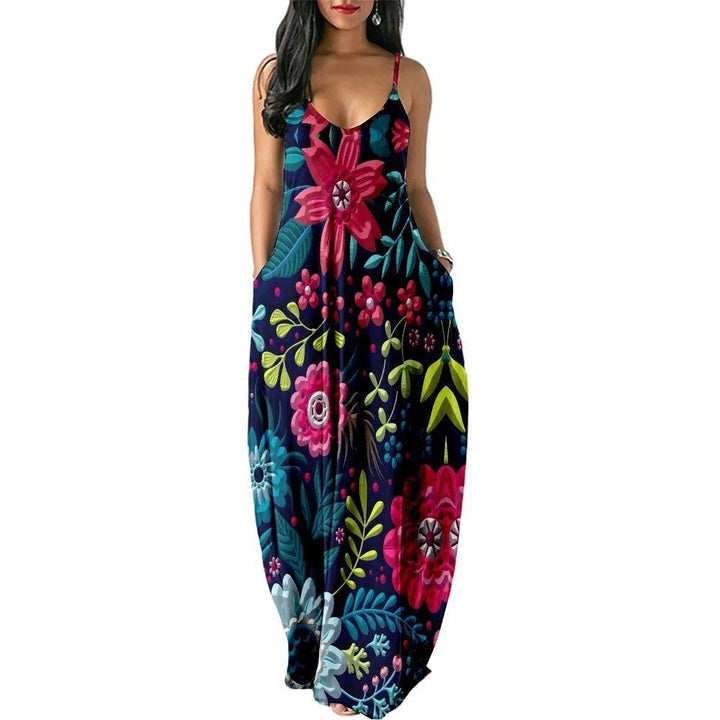 Chic Butterfly Women Maxi Dress Print Long Dresses Fashion Women's Vintage Dress Woman Retro Elegant Girls Club Party Vestidos-THAT FASHION STORE