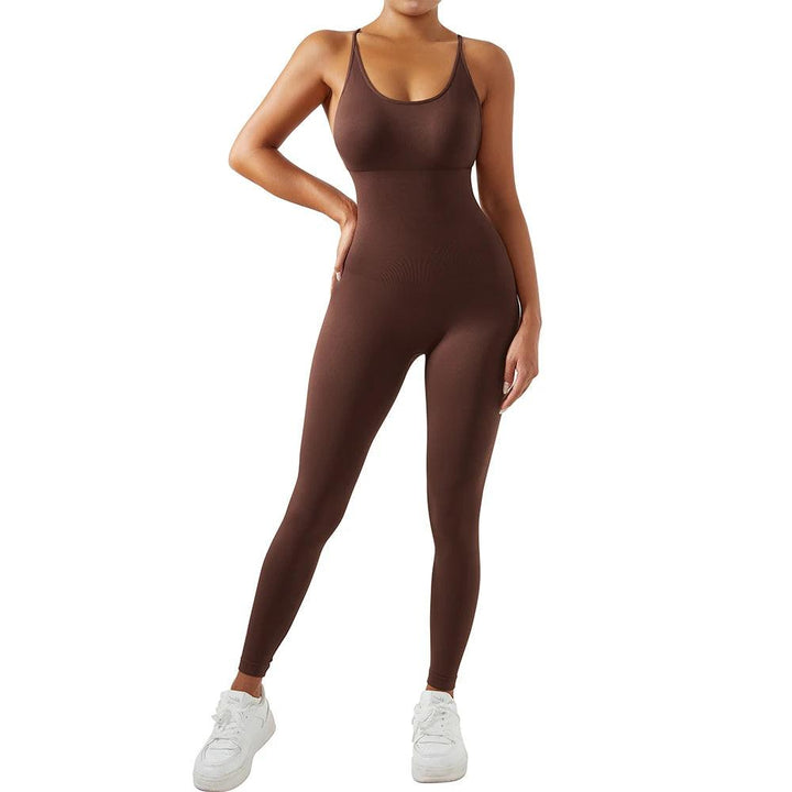 Bodycon Jumpsuit Women Full Seasons Casual Fitness Sporty Playsuit Sleeveless Slim Activewear All In One Jumpsuit Clothing Lady-THAT FASHION STORE