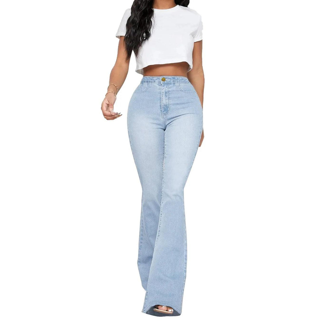 2023 Fall New High Waist Boot Cut Jeans For Women Fashion Stretch Skinny Denim Flared Pants Casual Slim Female Trousers S-2XL-THAT FASHION STORE