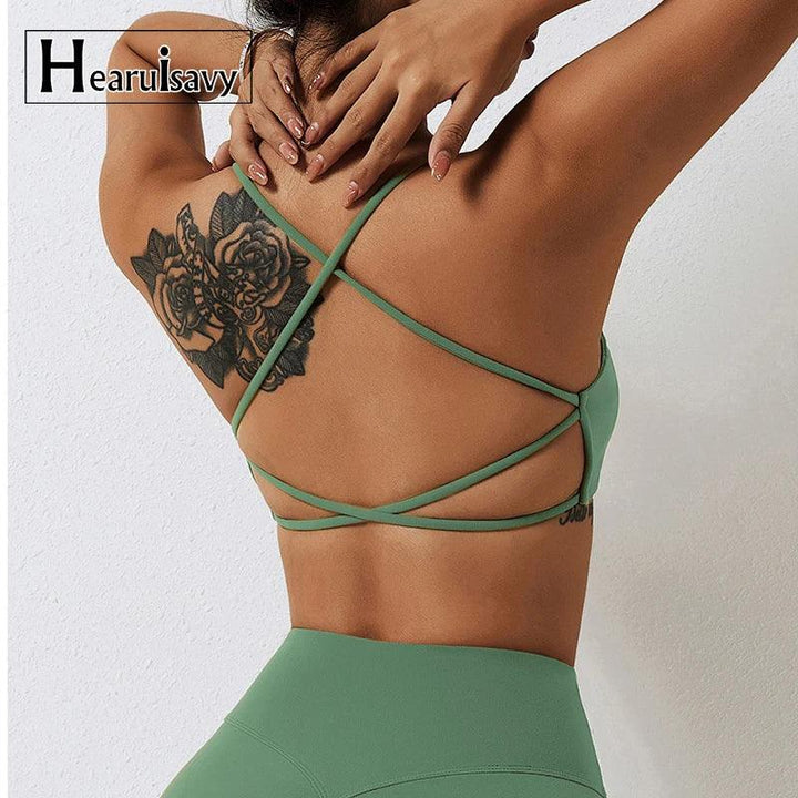 Comfort Sexy Sports Bra Gym Top Women Training Yoga Clothes Stretch Women Sports Underwear Fitness Workout Back Cross Yoga Bra-THAT FASHION STORE