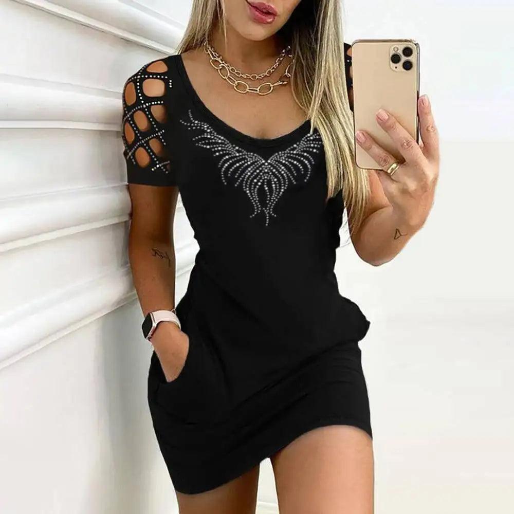 Sexy Club Hip Dress For Women 2023 Summer Slim Fit Short Skirt Elegant Pullover Female Y2K Crop Midi Dresses Vestido Girl Clothe-THAT FASHION STORE