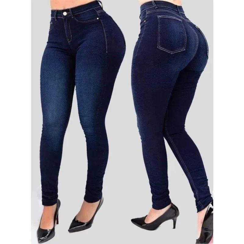 Slim Skinny Denim Pants Pockets Streetwear Trend High Waist Pencil Jeans Women Sexy Streetwear Stretch Shaping Jeans Trousers-THAT FASHION STORE