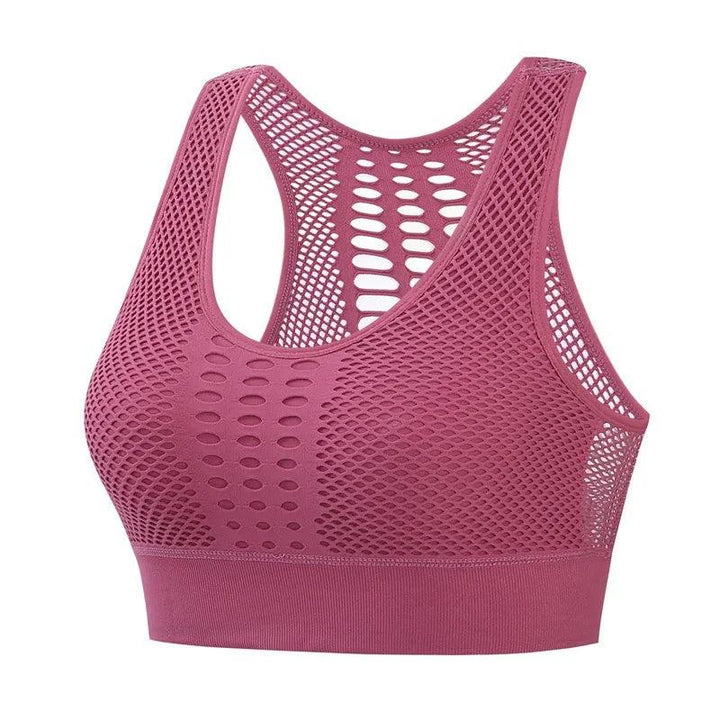 Women Breathable Active Bra Mesh Sports Bras Push Up Gym Fitness Yoga Underwear Female Seamless Running Yoga Bra Sportswear 2023-THAT FASHION STORE