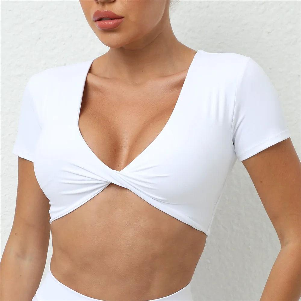 2024 Pad Nylon Fitness High Impact Strap Gym Sport Bra Women Quick Dry Crop Top Push Up Workout Running Active Crop Tops Shirt-THAT FASHION STORE