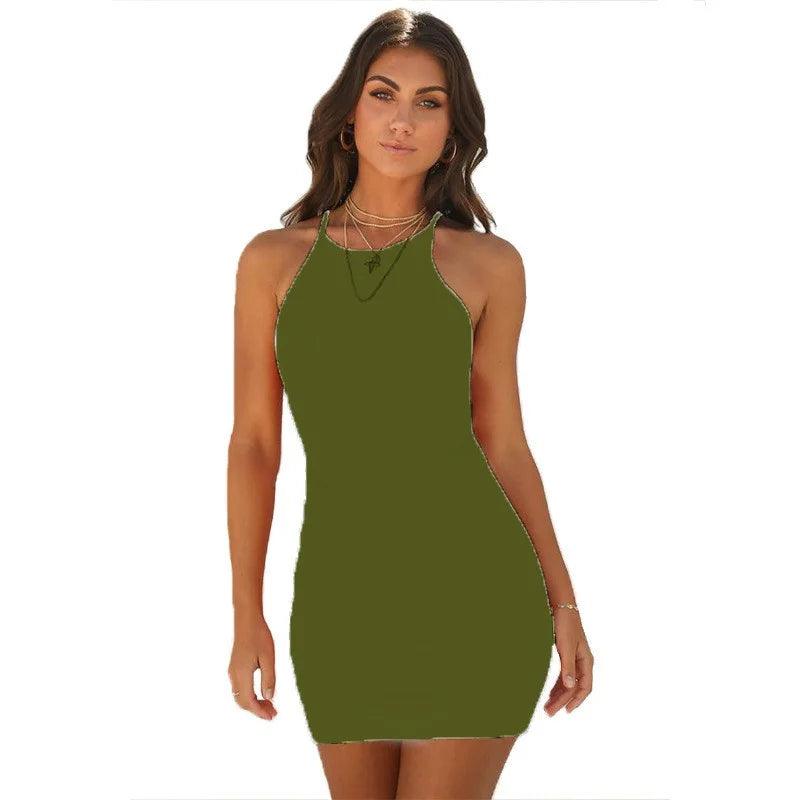 Summer New Party Club Dress Women Clothes Sexy Sleeveless Tank Slim Ladies Dresses Mini Short Bodycon Dress Vestidos QT032-THAT FASHION STORE