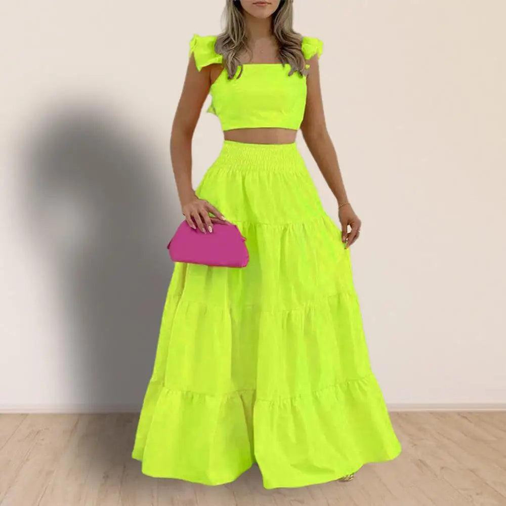 Fashion Dress 2 Piece Set Women Casual Top And Skirt Sets Female Summer Elegant Office Party New Set Femme 2024-THAT FASHION STORE