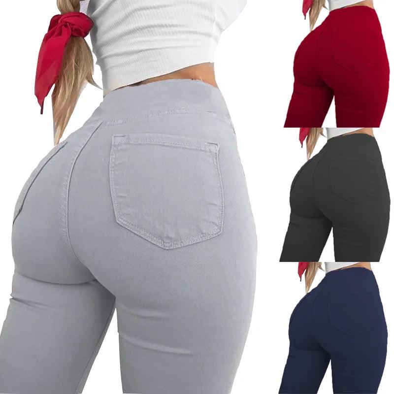 Woman Denim Pencil Pants Stretch Waist Slim Female Trousers Multi-size Slim Jeans For Women Skinny High Waist Spring Autumn-THAT FASHION STORE