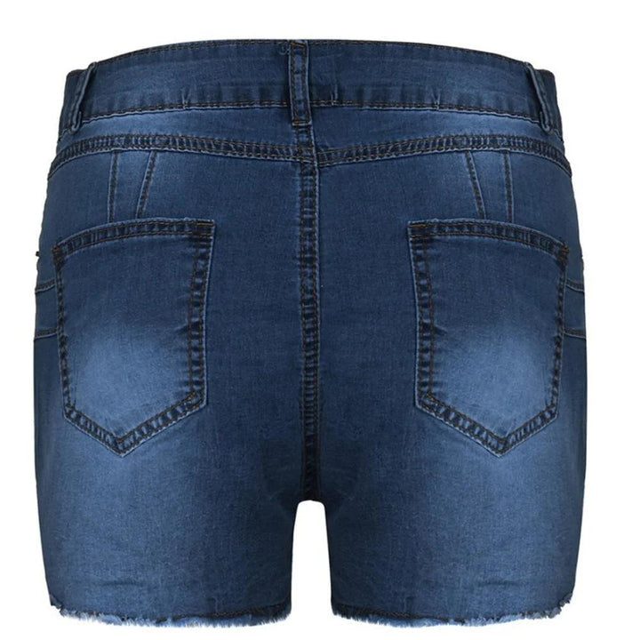 Women Denim Shorts Summer Lady Clothing High Waist Denim Shorts Fringe Frayed Ripped Jeans Hot Shorts With Pockets kot Pantolon-THAT FASHION STORE