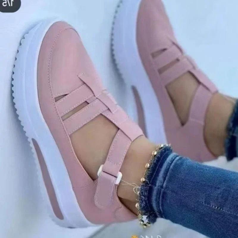 Summer 2024 New Women Breathable Mesh Wedge Casual Sport Shoes Woman Non Slip Vulcanize Sandals Platform Sneakers Plus Size 43-THAT FASHION STORE