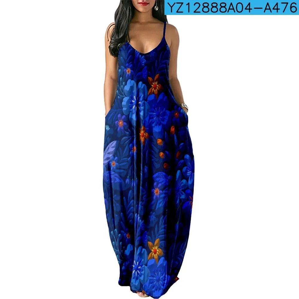 Chic Butterfly Women Maxi Dress Print Long Dresses Fashion Women's Vintage Dress Woman Retro Elegant Girls Club Party Vestidos-THAT FASHION STORE