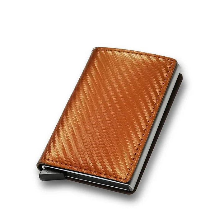 Carbon Fiber Credit Card Holder Wallets Men Brand Rfid Black Magic Trifold Leather Slim Mini Wallet Small Money Bag Male Purses-THAT FASHION STORE