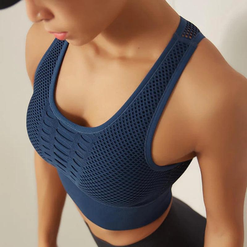 Hot Fitness Women's T-shirts Workout Sports Bra Yoga Vest Backless Solid Quick Dry Running Gym Sport bra Yoga Shirts Tank Top-THAT FASHION STORE