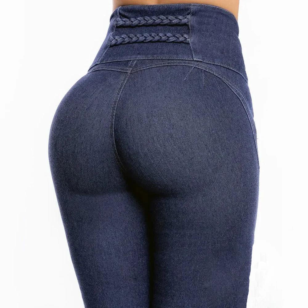 2023 Skinny Jeans For Women Stretch Gray and Blue Denim Sexy High Waist Slim Female Fashion Office Trendy Waisted Vintage Pants-THAT FASHION STORE