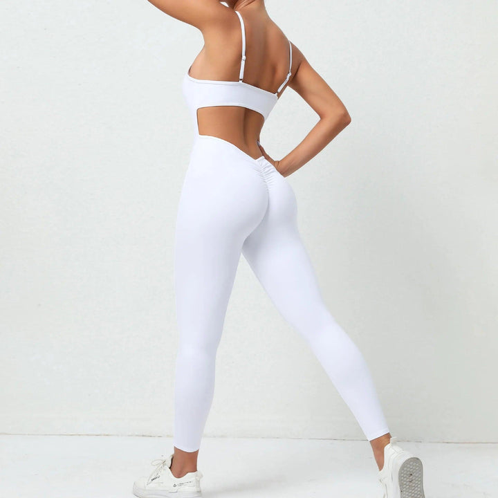 Sporty Jumpsuit Woman Fitness Gym Overalls 2023 Yoga Push Up One Piece Outfit Women Romper Lycra Mono Mujer Femme Sexy White-THAT FASHION STORE