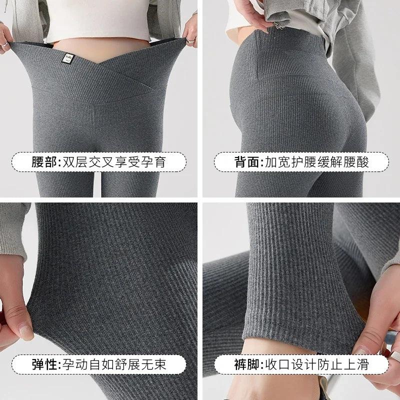 Across V Belly Maternity Legging 2024 Spring Summer Fashion Pencil Pants Clothes for Pregnant Women Youth Pregnancy Casual Wear-THAT FASHION STORE