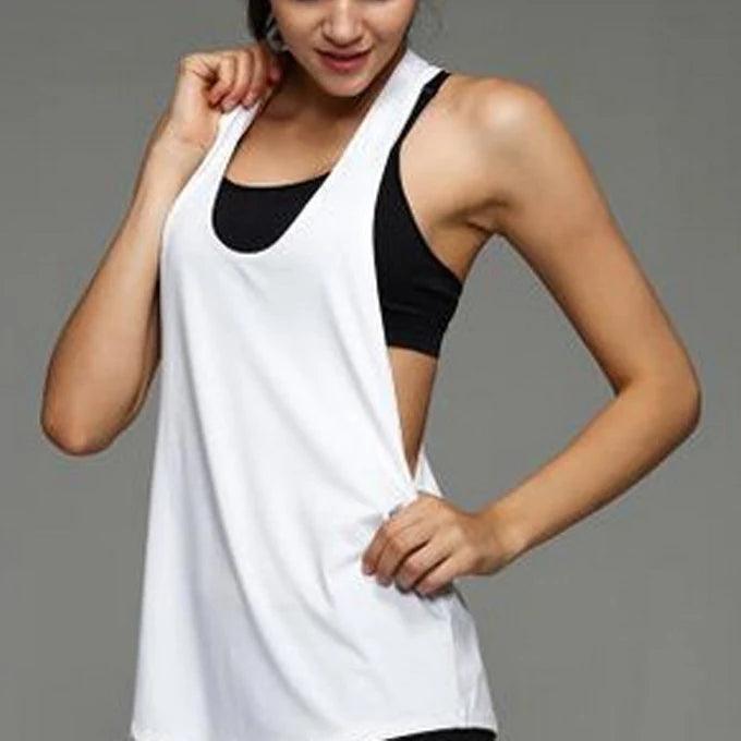 Mileegirl Quick Dry Yoga Top Women Sleeveless Racer Back Yoga Shirt Breathable Running Fitness Tank Top Workout Top Sports Vest-THAT FASHION STORE