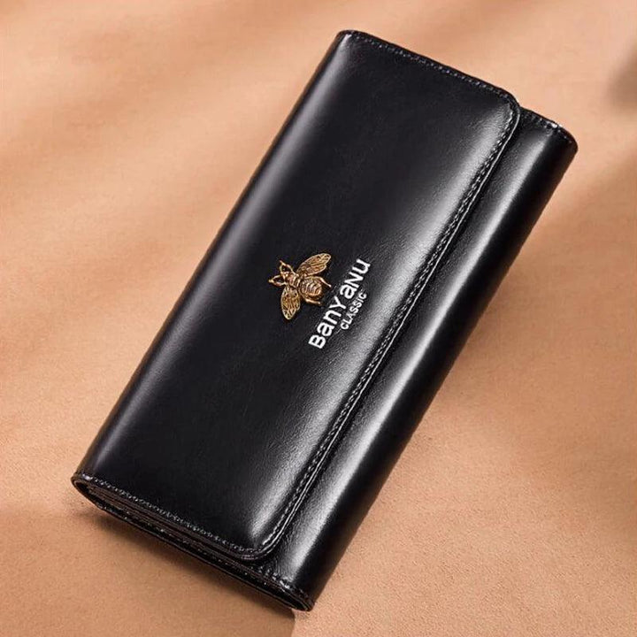 Women Anti RFID Credit Card Purse Business Travel Cow Leather Wallet Elegant Fashion Woman Clutch Bag for Gifts Work Party-THAT FASHION STORE