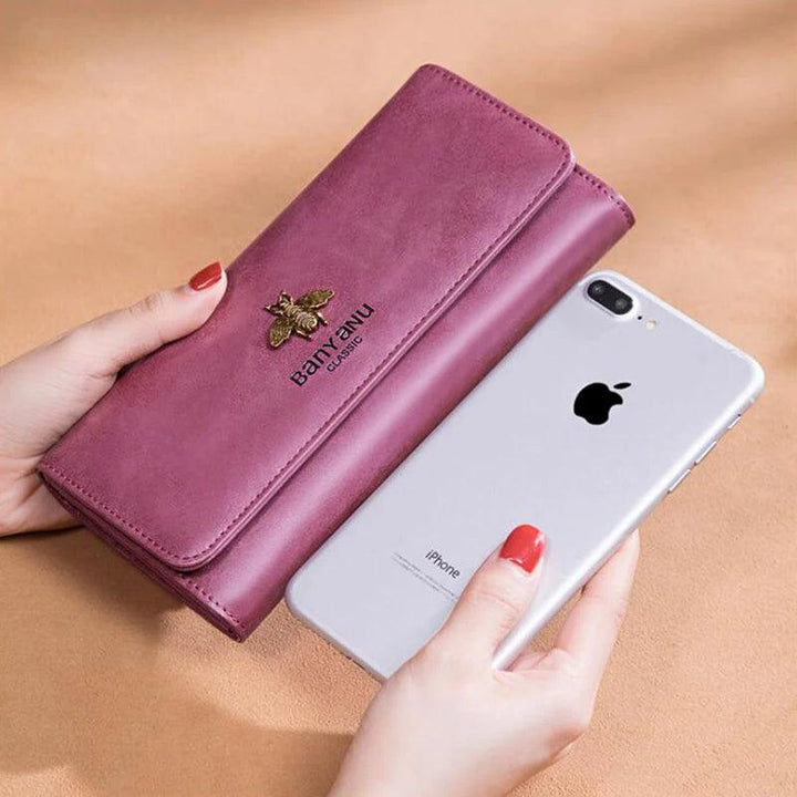 Women Anti RFID Credit Card Purse Business Travel Cow Leather Wallet Elegant Fashion Woman Clutch Bag for Gifts Work Party-THAT FASHION STORE