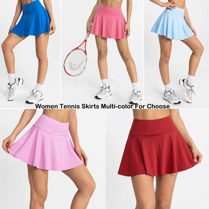 VITALINOVO Pleated Tennis Skirts for Women with Pockets High Waisted Athletic Skirts with Shorts 2 in 1 Gym Workout Golf Skorts-THAT FASHION STORE