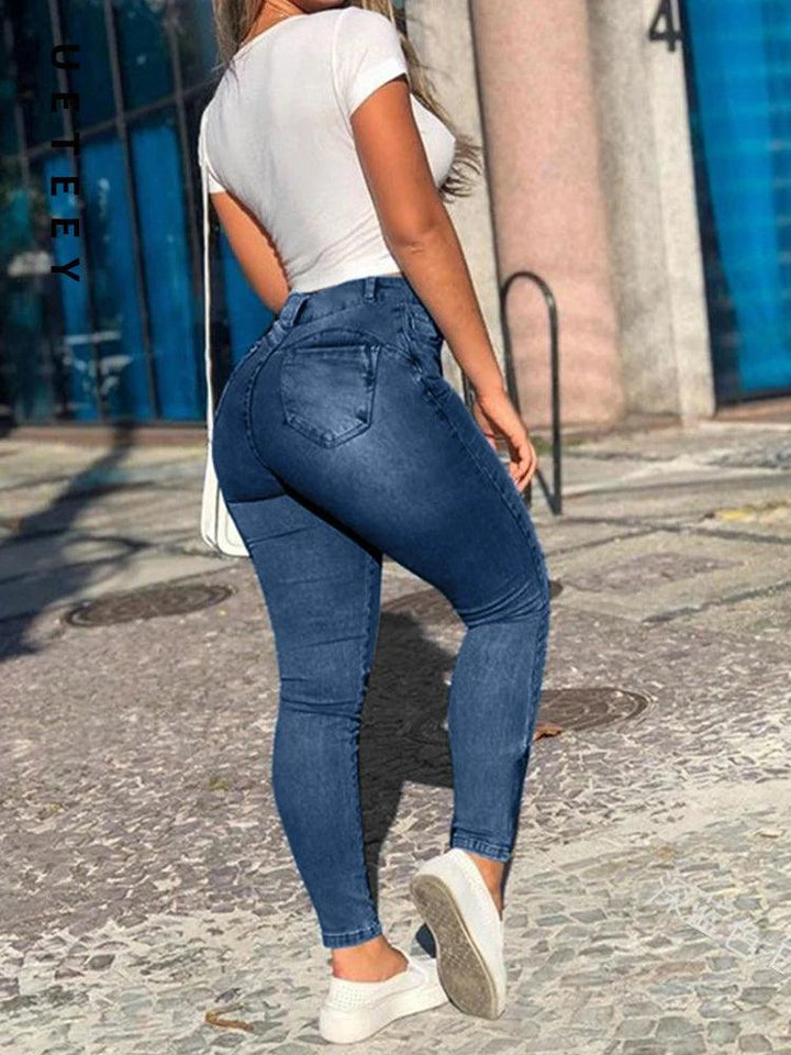 UETEEY Sexy Temperament Slimming Womens Denim Pants 2024 New Summer European and American Style Jeans Streetwear Denim Pants-THAT FASHION STORE