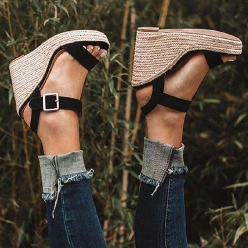 Women Leisure Wedges Heeled Wedge heel serpentine sandals Summer New Sandals Party Platform High Heels Shoes sandalias mujer-THAT FASHION STORE