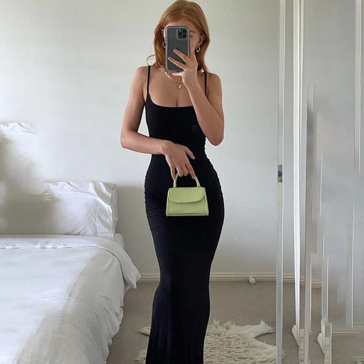 Satin Slip Sleeveless Backless Maxi Dress Women 2024 Y2K Summer Bodycon Elegant Sexy Outfits Ladies Birthday Party Club Sundress-THAT FASHION STORE