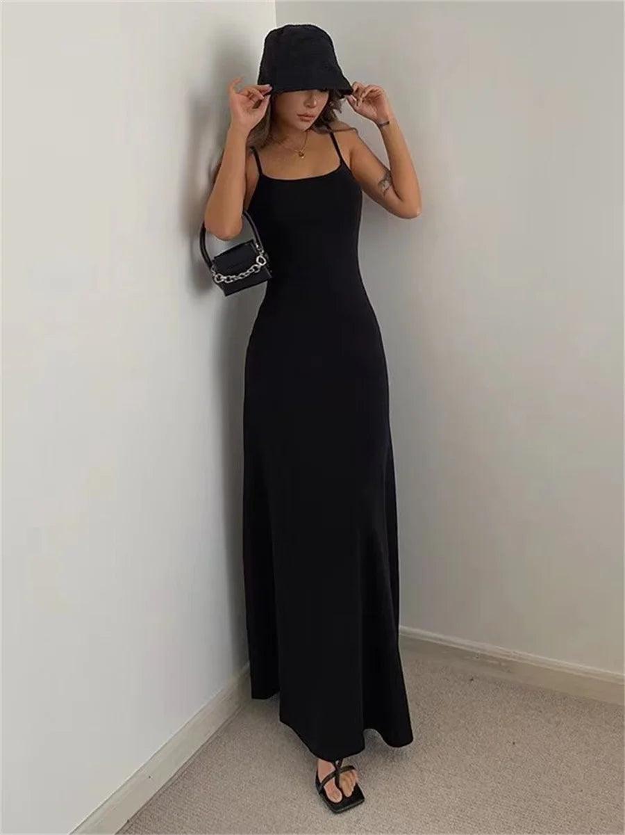 Woman Spring Summer Style Bodycon Dress Female Sexy Sleeveless Spaghetti Strap Split Sheath Dress Vestidos SS161-THAT FASHION STORE