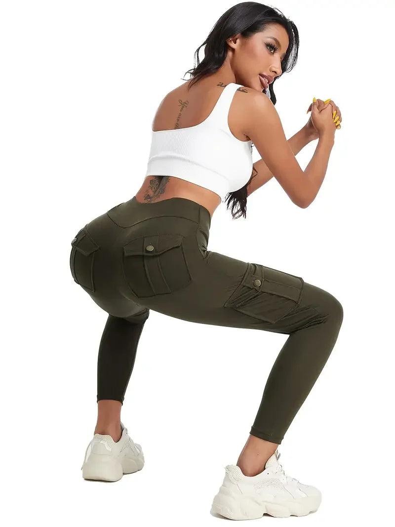 Super Comfortable and Fashionable Multi Pocket Yoga Breathable Sports Pants - Perfect for Running and Fitness Workwear-THAT FASHION STORE