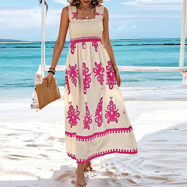 Summer Holiday Dress Women Casual Sleeveless A-Line Party Long Dress Boho Casual Sleeveless Party Dress 2024-THAT FASHION STORE