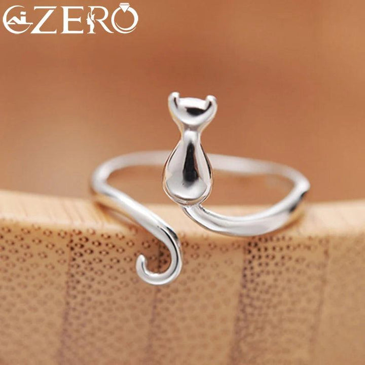 925 Sterling Silver Cat Rings For Women Engagement Luxury Designer Jewelry Female Offers With Free Shipping ALIZERO Jewellery-THAT FASHION STORE