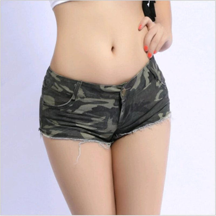 new fashion summer brand ladies girls Low waist sexy disco dance camouflage patterns Fatigues woman stretch tight shorts-THAT FASHION STORE