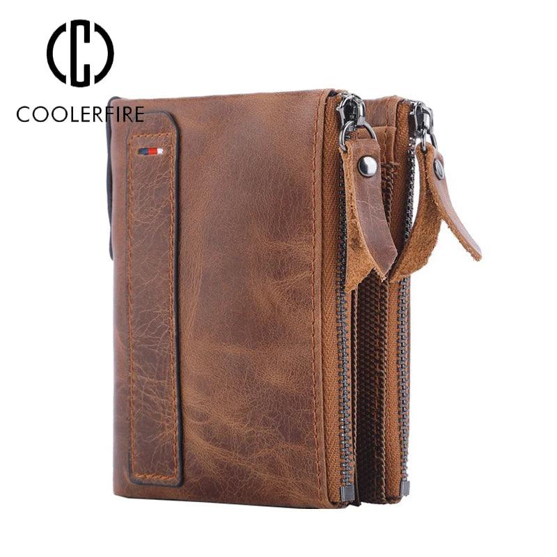 Short Wallet for Man Genuine Leather Luxury Wallet 100% Genuine Cow Leather Men Purse Women Porte Carte Male Lady Wallets PX017-THAT FASHION STORE